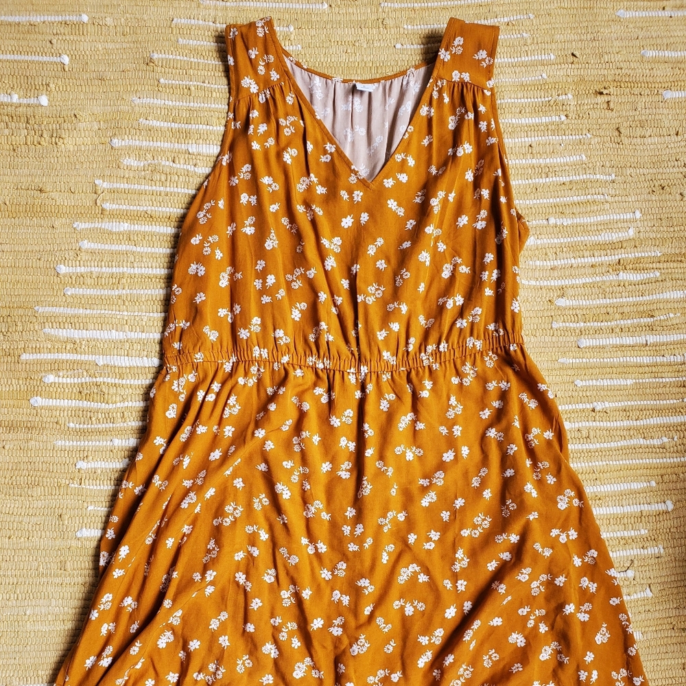 Old Navy mustard floral dress